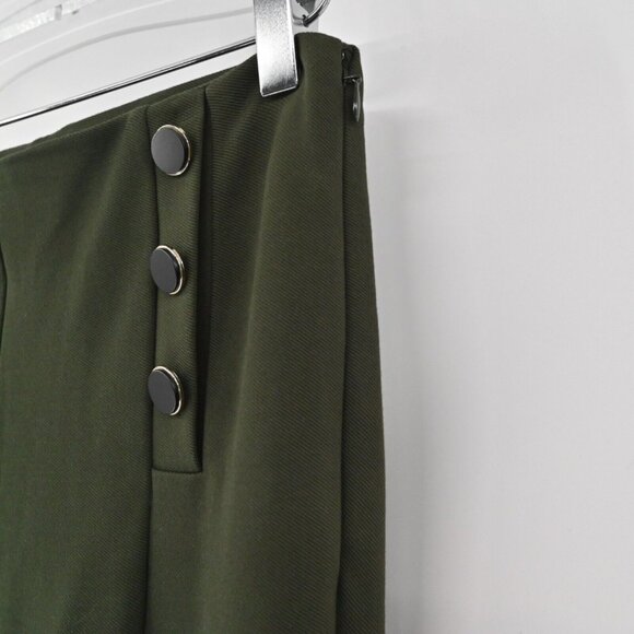Ann Taylor Olive Green High-Waisted Pants - Picture 4 of 9